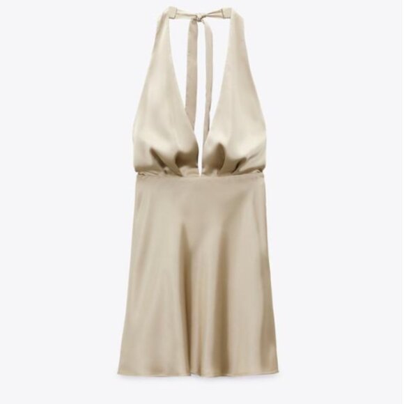 Satin Effect Mini Dress - Picture 1 of 1